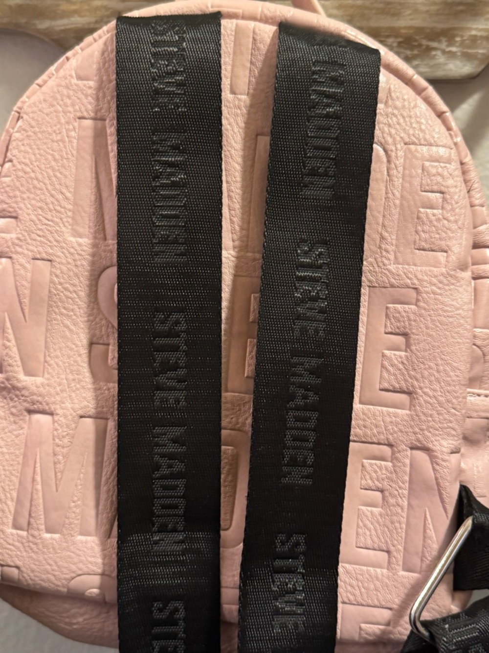 Steve Madden Blush Pink Mini Backpack with Tassel EUC - Picture 9 of 9